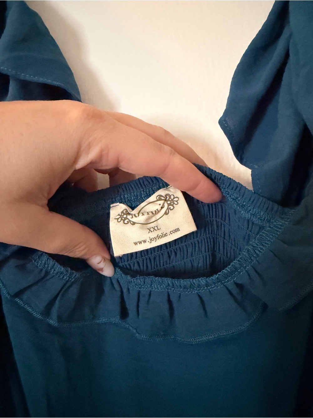 Teal Ruffle Maxi Dress - Joyfolie - Picture 5 of 5